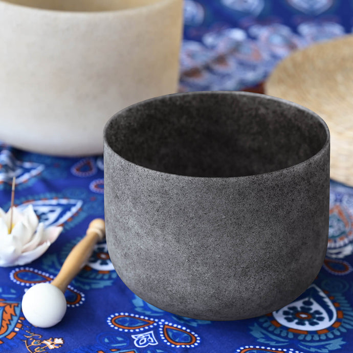 Obsidian Gemstone Fusion Crystal Singing Bowl + FREE Bag, Mallet and O-ring