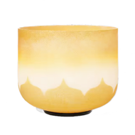 1pc Golden Lotus Frosted Quartz Crystal Singing Bowl