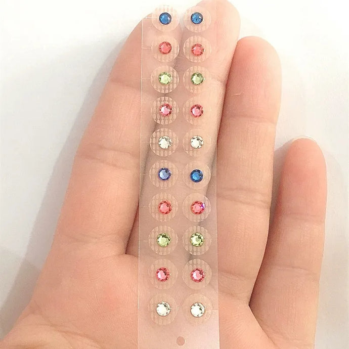 Crystal Gem Stone Magnetic Bead Clear Tape Ear Seeds