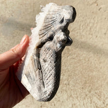 Load image into Gallery viewer, Natural Crystal Cluster Quartz Mermaid - Hand Carved