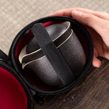 Load image into Gallery viewer, Ceramic Chinese Travel Tea Tea Set + FREE Carrying Bag