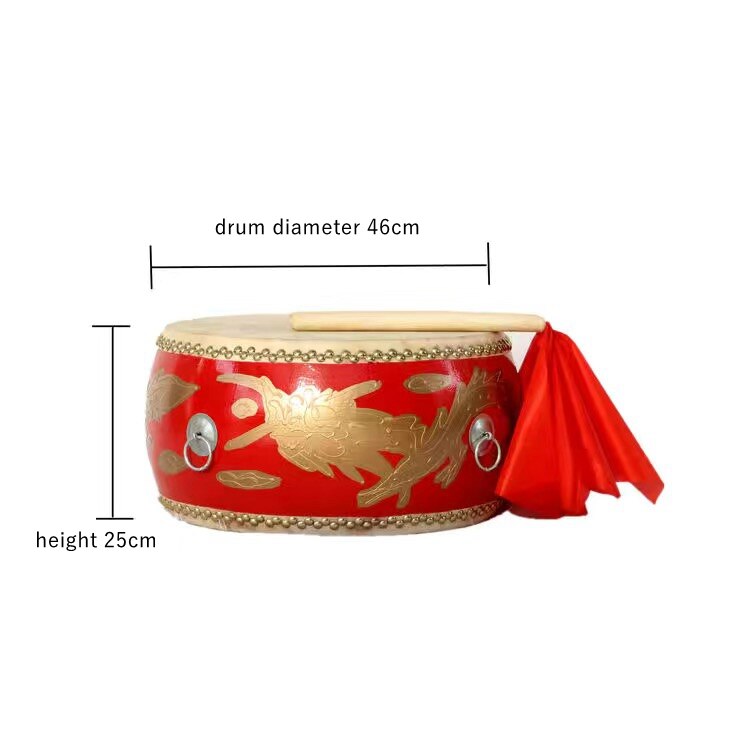Tanggu Dragon Lion Dance  Drum + FREE Pair of Drum Sticks