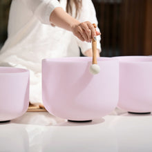 Load image into Gallery viewer, Gemstone Fusion Crystal Singing Bowl Set + FREE Bag, Mallet and O-ring