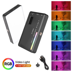 Pocket RGB Light with Built-in 3100mAh Rechargeable Battery