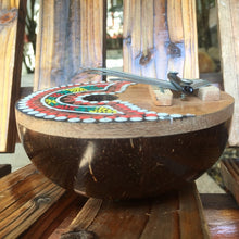 Load image into Gallery viewer, 7 Keys Hand Painted Natural Coconut Shell Kalimba