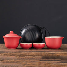 Load image into Gallery viewer, Ceramic Chinese Travel Tea Tea Set + FREE Carrying Bag