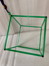 Load image into Gallery viewer, 8 Inch Green Pyramid-Cube Geometry Crystal Singing Instrument