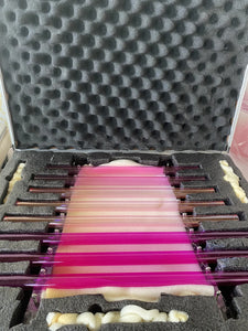 Pink Crystal Singing Harp Perfect Pitch 5th octave, 432hz + FREE Aluminum Case