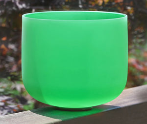 3pcs Chakra Set, 8"G, 10" E, 12" F Colored Frosted Quartz Crystal Singing Bowl + FREE Mallet and O-ring