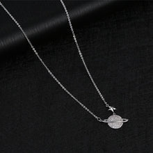 Load image into Gallery viewer, 925 Sterling Silver Crystal Planet Star Charm Necklace