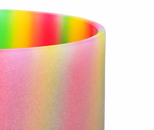 8 Inch Rainbow Color Quartz Crystal Singing Bowl with FREE Mallet