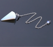 Load image into Gallery viewer, Natural Gemstone Crystal Hexagonal Pendulum
