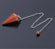 Load image into Gallery viewer, Natural Gemstone Crystal Hexagonal Pendulum