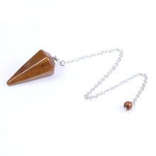 Load image into Gallery viewer, Natural Gemstone Crystal Hexagonal Pendulum