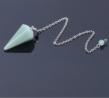 Load image into Gallery viewer, Natural Gemstone Crystal Hexagonal Pendulum