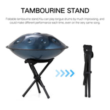 Load image into Gallery viewer, 22 Inch, 9/10/12 Tone Hand Pan Steel Tongue Drum + FREE Drum Bag and Drum Stand