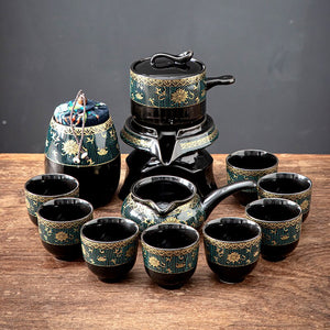 Ceramic Stone Grinding Semi-automatic Kung Fu Tea Set