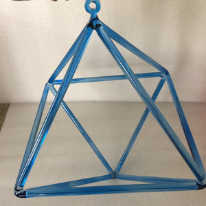 10 Inch Blue Geometry-Octaedre Crystal Singing Instrument