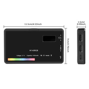Pocket RGB Light with Built-in 3100mAh Rechargeable Battery