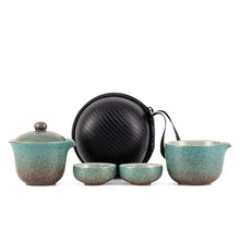 Load image into Gallery viewer, Ceramic Chinese Travel Tea Tea Set + FREE Carrying Bag
