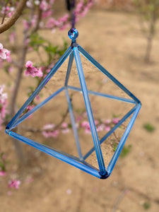 10 Inch Blue Geometry-Octaedre Crystal Singing Instrument