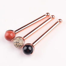 Load image into Gallery viewer, 25mm Natural Crystal Ball Face Roller
