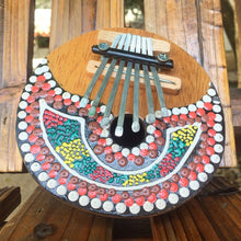 Load image into Gallery viewer, 7 Keys Hand Painted Natural Coconut Shell Kalimba