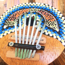 Load image into Gallery viewer, 7 Keys Hand Painted Natural Coconut Shell Kalimba