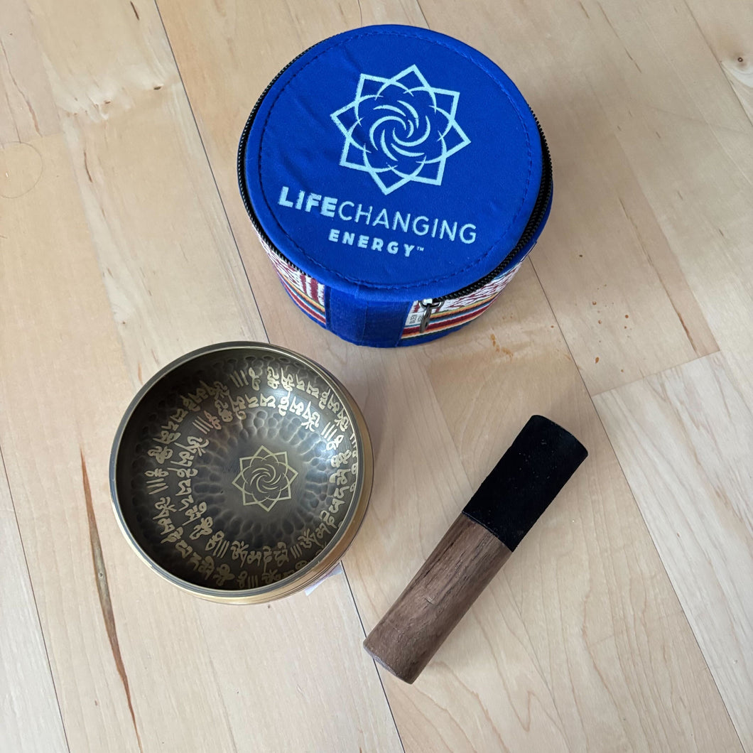 Limited Edition - Decorated Hammered Tibetan Singing Bowl + FREE Mallet and O-ring