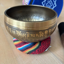 Load image into Gallery viewer, Limited Edition - Decorated Hammered Tibetan Singing Bowl + FREE Mallet and O-ring