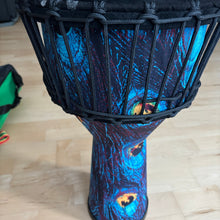 Load image into Gallery viewer, Outlet - 11 Inch Feather Pattern Djembe Percussion African Drum