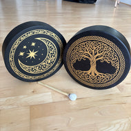12 inch Tree of Life or Moon and Stars Shaman Drum