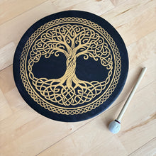 Load image into Gallery viewer, 12 inch Tree of Life or Moon and Stars Shaman Drum