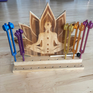 Outlet - Chakra and Lotus Tuning Fork Holder - holds 19 forks