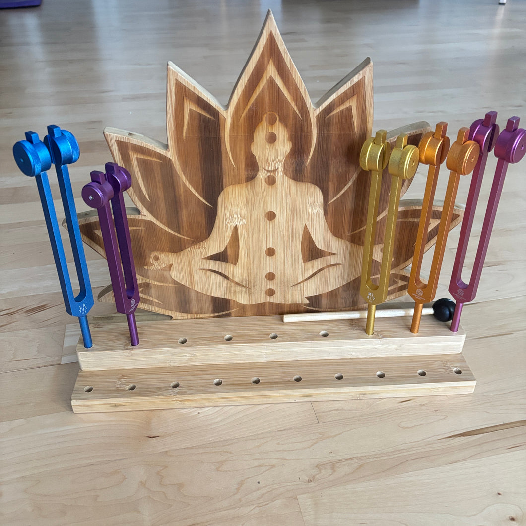 Chakra and Lotus Tuning Fork Holder - holds 19 forks
