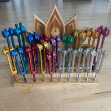 Load image into Gallery viewer, Outlet - Chakra and Lotus Tuning Fork Holder - holds 19 forks