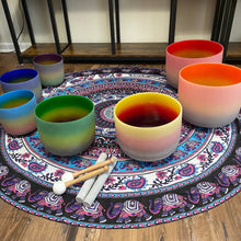 Load image into Gallery viewer, Wholesale - 7 Rainbow Ombre Colored Quartz Crystal Singing Bowl (3 pack)