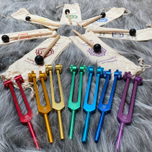 Load image into Gallery viewer, Wholesale - Chakra Tuning Forks with Bags and Mallets (4 pack)