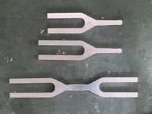 Load image into Gallery viewer, Huge Single and Double-Sided Tuning Forks + FREE Mallet, Velvet Holder, and Carrying Case