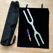 Load image into Gallery viewer, Huge Single and Double-Sided Tuning Forks + FREE Mallet, Velvet Holder, and Carrying Case