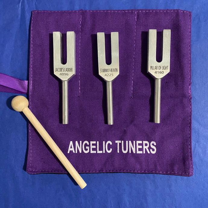 Angel Tuning Fork Set - 4096 Hz, 4160 Hz, 4225 Hz