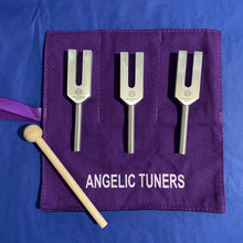 Load image into Gallery viewer, Angel Tuning Fork Set - 4096 Hz, 4160 Hz, 4225 Hz