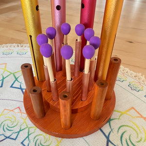 Wooden Wah Wah Tuning Fork Mallet Holder
