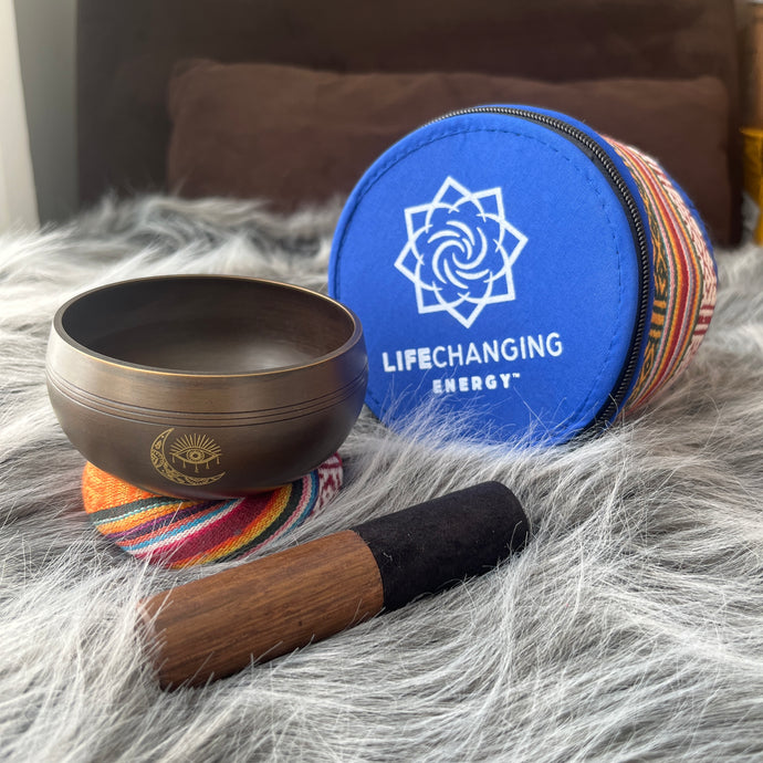 4 inch Oracle Tibetan Singing Bowl + FREE Case, Mallet and O-ring