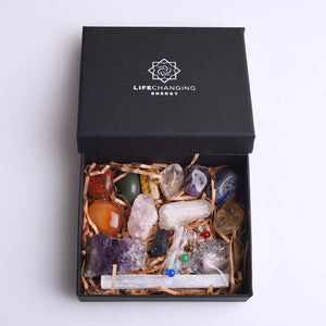 Wholesale - Crystal and Chakra Healer - 14 piece Crystal Boxed Set (10 pack)