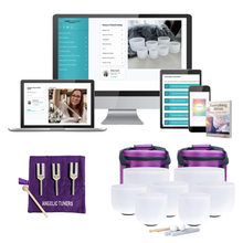Load image into Gallery viewer, Launch Collection - 3 courses + 7 pc singing bowl set + 3 pc angel tuning forks