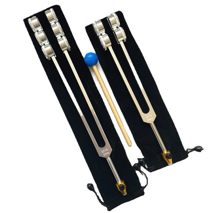 32Hz, 64Hz Otto Tuning Forks + FREE Pouch and Mallet