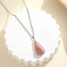 Load image into Gallery viewer, Natural Stone Geometric Pendant Necklace/ Crystal Pendulum