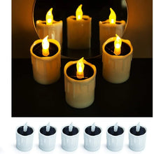 Load image into Gallery viewer, 6pcs Flameless Solar Tea Light Flickering Candles