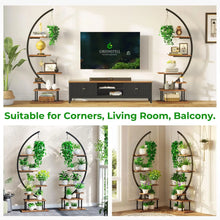 Load image into Gallery viewer, 1pc, 7 Tier Half Moon Multi-layered Instrument Display Shelf with Lights